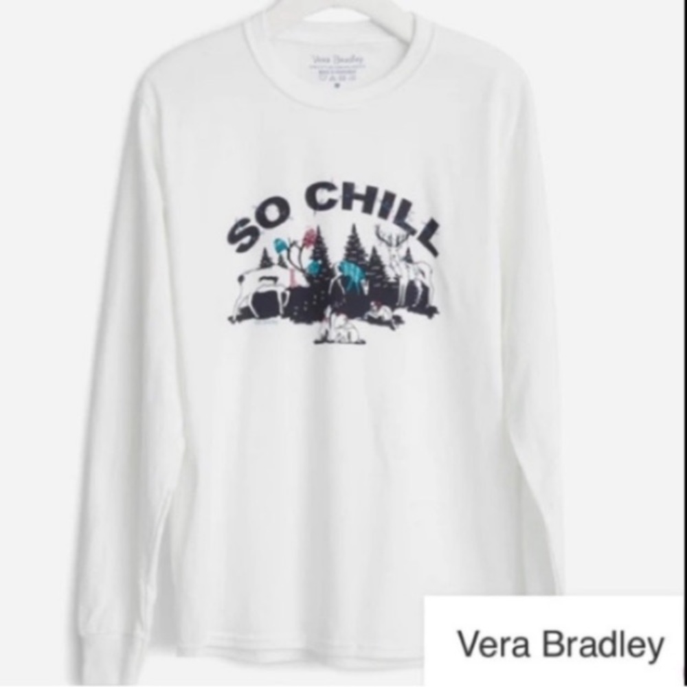 Very Bradley Long Sleeve Tee. So Chill Merry Mischief Pattern